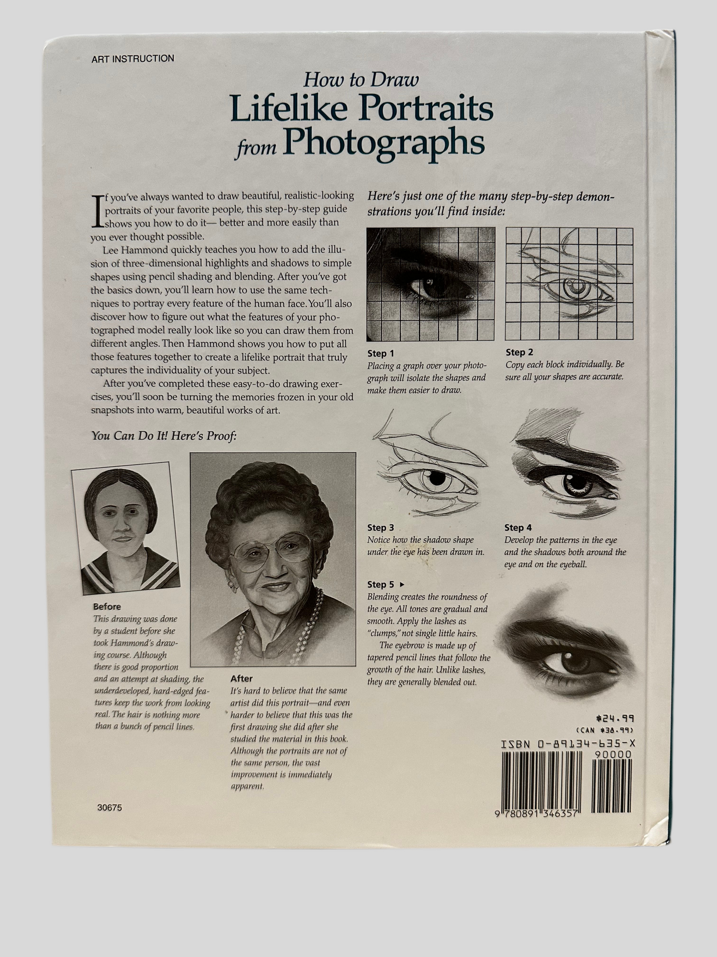 How to Draw Lifelike Portraits from Photographs by Lee Hammond - Fehmerling Books