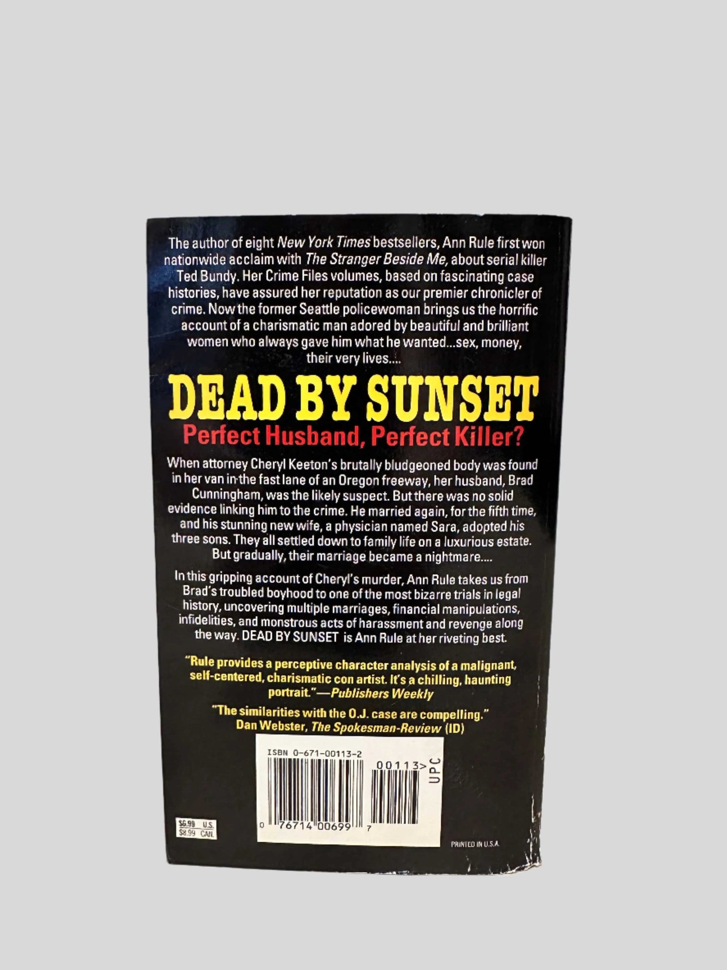 Dead by Sunset by Ann Rule - Fehmerling Books