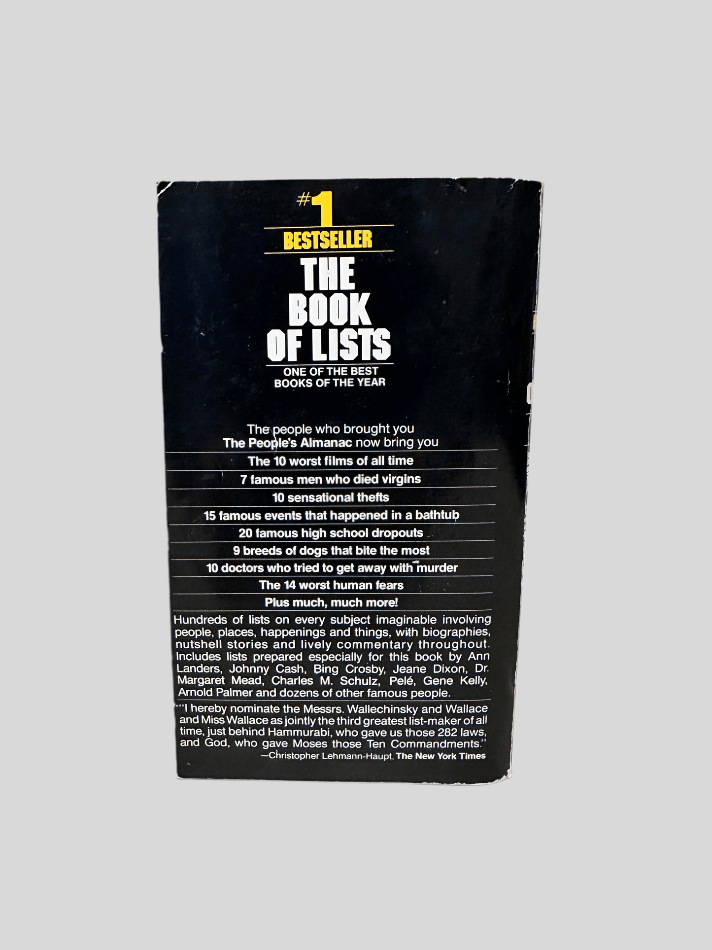 The People's Almanac Presents The Book of Lists - Fehmerling Books