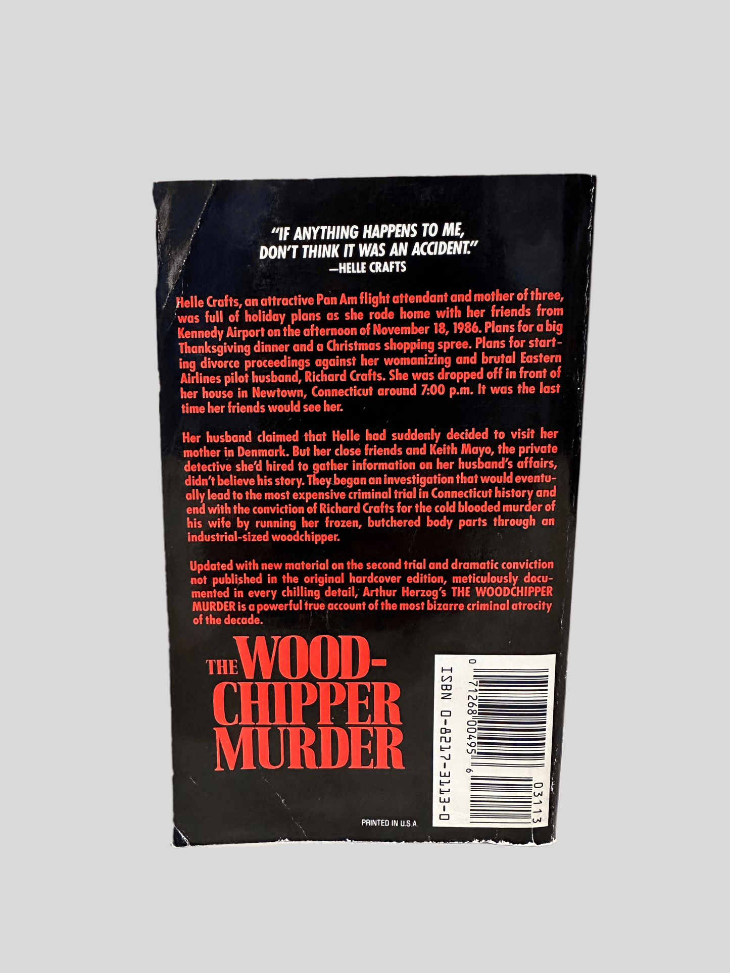 The Woodchipper Murder by Arthur Herzog - Fehmerling Books