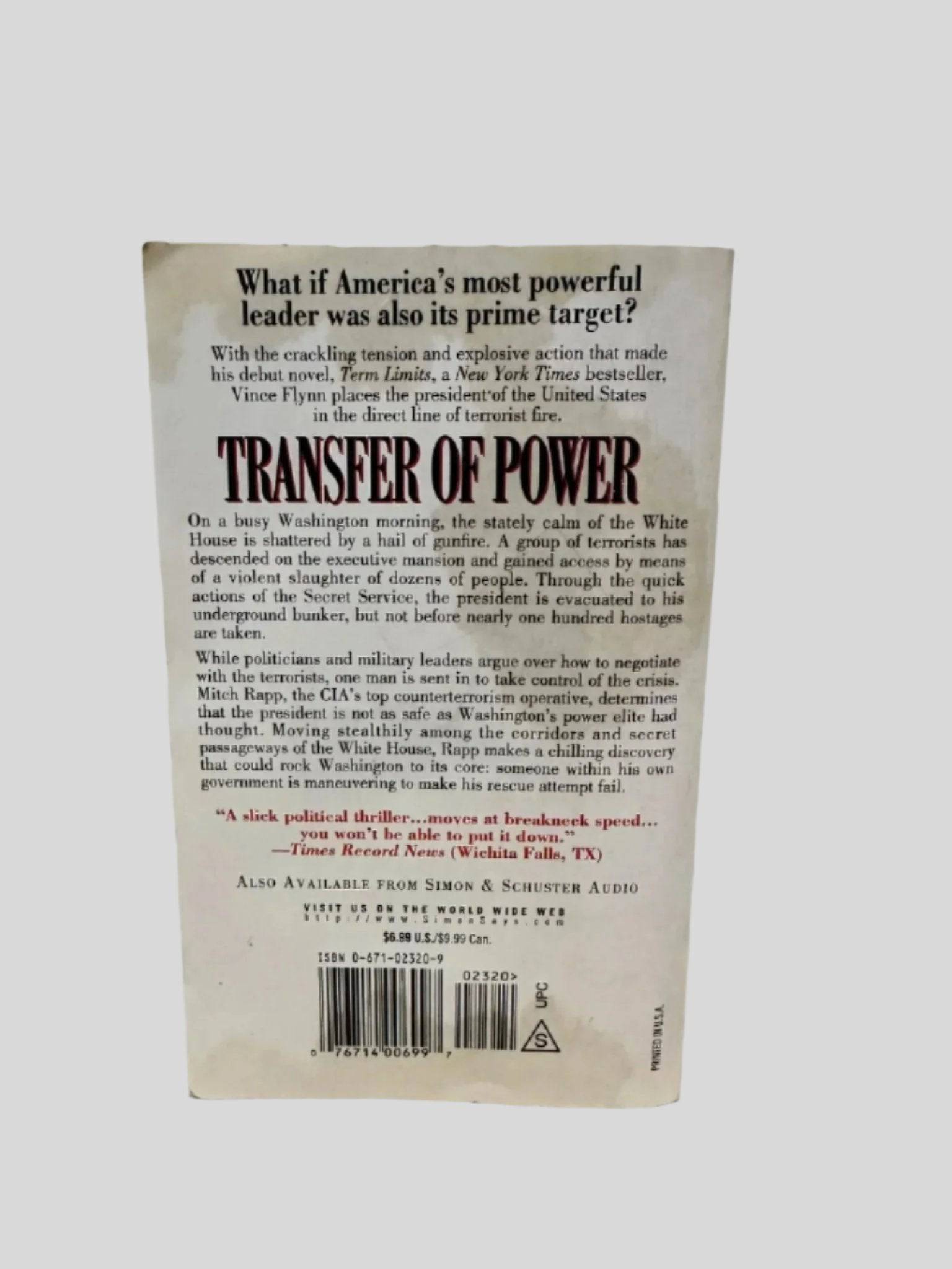 Transfer of Power by Vince Flynn - Fehmerling Books